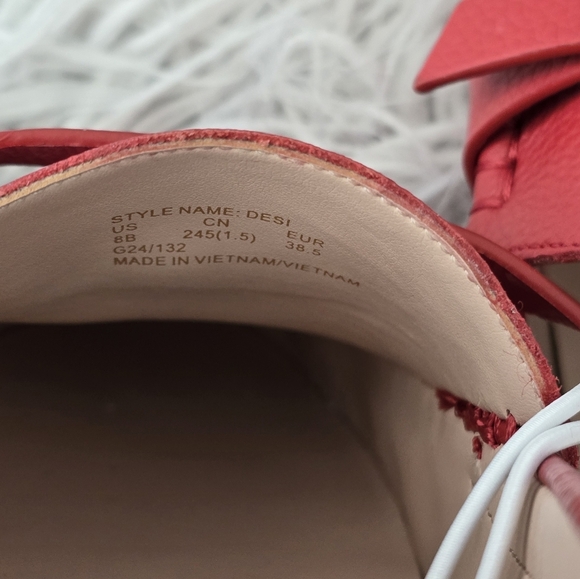 Kate Spade Red Leather Loafers 8usa - Picture 10 of 10